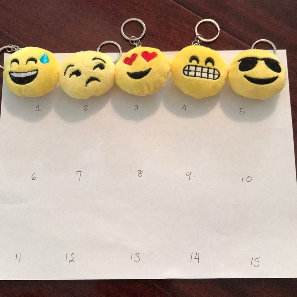 Emoji keychains